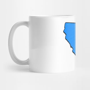 Bright Blue California Outline Mug